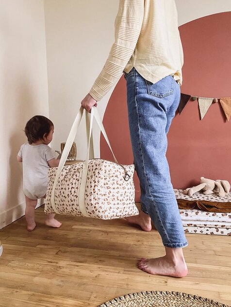 Borsa da weekend per mamme, Leopardo