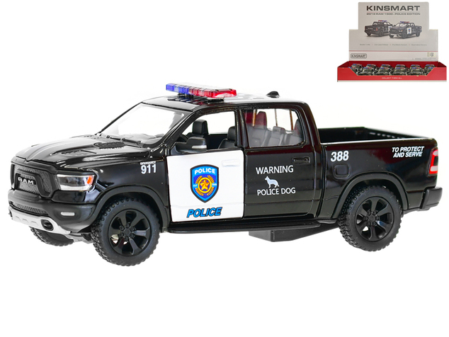 Auto Dodge RAM 1500 Polizeiauto 13cm 1:46 Metallrückseite