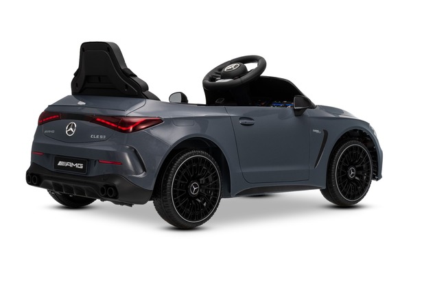 Elektrické autíčko Mercedes CLE 12V s pohonom zadných kolies, sivé, Jednomiestne, Lítiová
