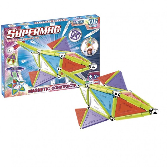 SUPERMAG magnetická stavebnica Tags trendy 116ks