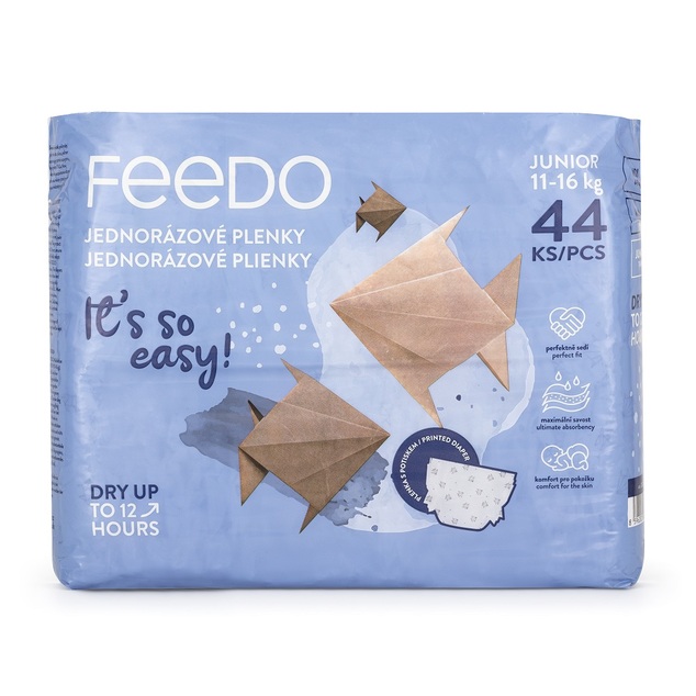FEEDO Einwegwindeln JUNIOR (von 11 bis 16 kg), 176 Stk., Monatsvorrat