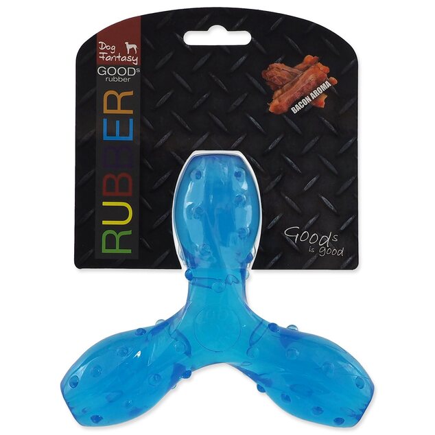 Hračka Dog Fantasy STRONG vrtuľa s vôňou slaniny modrá 15cm
