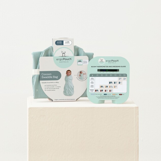 ERGOPOUCH Envoltorio y saco de dormir 2 en 1 Cocoon Oatmeal Marle 3-6 m, 6-8 kg, 2,5 tog