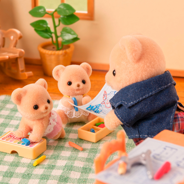 Sylvanian Families Dvojčka piškotnih medvedkov z motorjem