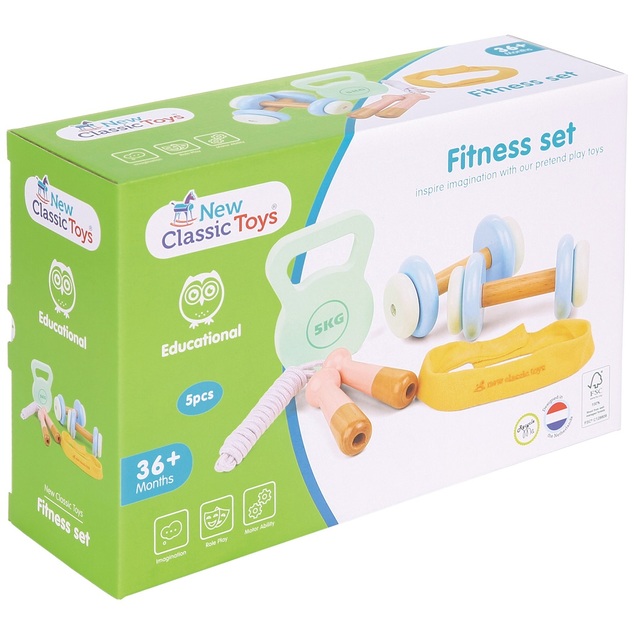 New Classic Toys Detský drevený fitnes set
