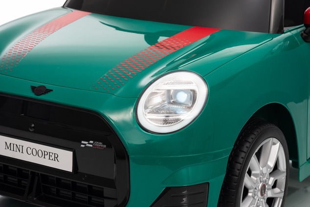 Elektrické autíčko BMW Mini Cooper 12V, zelené, USB Vstup s Bluetooth pripojením na MP3 Pr