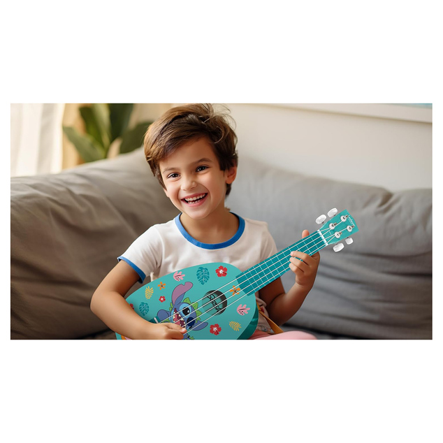 Lexibook Drevené ukulele s nylonovými strunami 53 cm Disney Stitch
