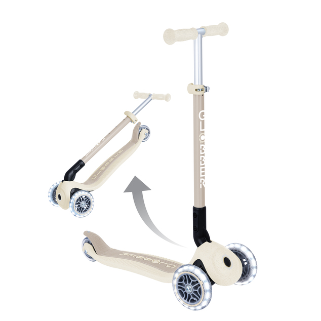 Globber kolobežka Primo Foldable Lights Ecologic Coconut
