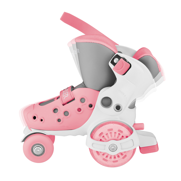 Globber Patins pour enfants GO QUAD Taille : 26-29 Rose Pastel