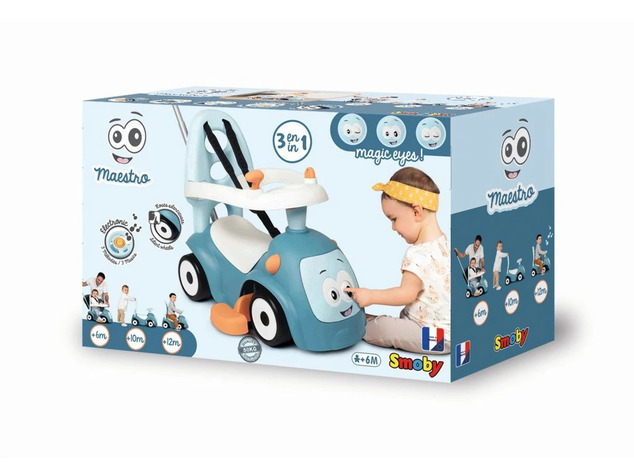 Smoby Odrážadlo Maestro 3v1 modré elektronické