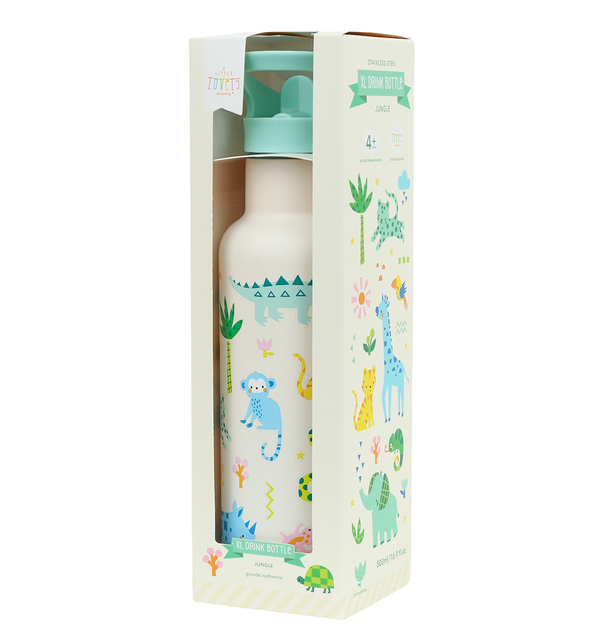 A Little Lovely Company - Edelstahl-Trinkflasche, 500 ml - Dschungel