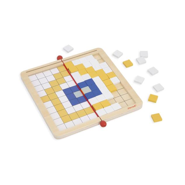 Janod Didattico Gioco educativo simmetria e codifica Mosaico in legno