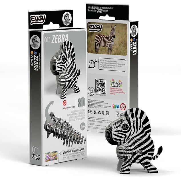 EUGY Zebra 3D kartonová skládačka