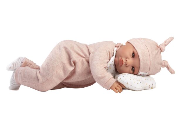Llorens 74508 NEW BORN - realistická bábika bábätko so zvukmi a mäkkým látkovým telom - 45