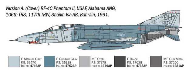 Model Kit repülőgép 1477 - RF-4 C/E Phantom II (1:72)