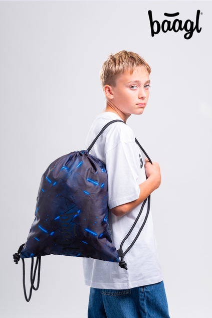 BAAGL SET 3 Cubic Flash: Rucksack, Federmäppchen, Beutel GRS