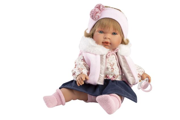 Llorens 42170 CARLA - muñeca realista con sonidos y cuerpo de tela suave
