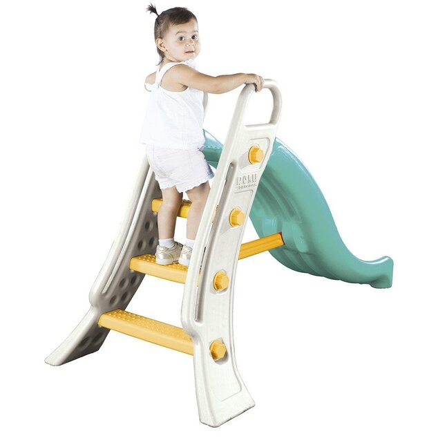 Grand toboggan aquatique Dolu, blanc-vert