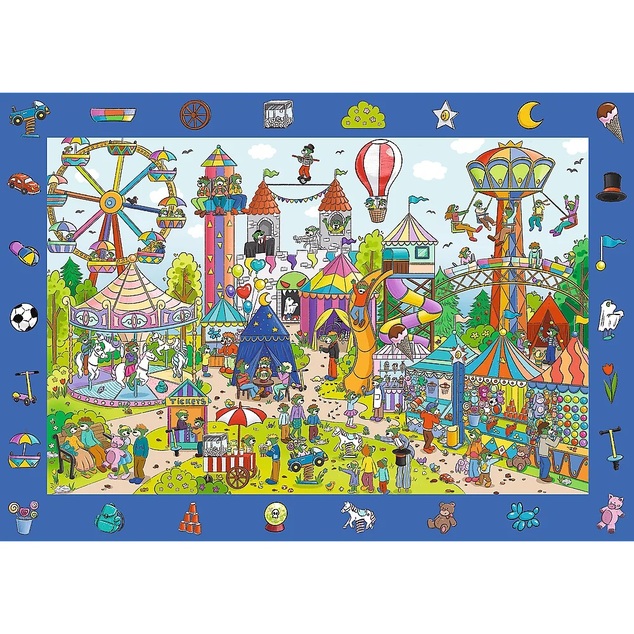 Trefl Puzzle s hľadaním obrázkov Spy Guy: Zábavný park 100 dielikov