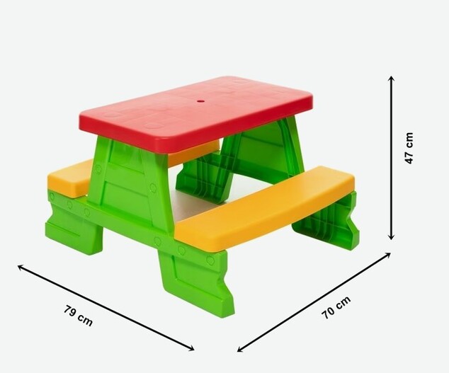 Picknicktisch 70x79x47cm
