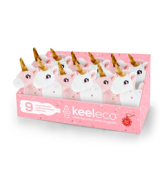 Keel Toys SE3063-2 Keeleco Einhorn rosa - ökologisches Plüschtier 16 cm