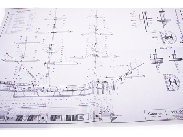 COREL HMS Greyhound fregata 1720 1:100 kit