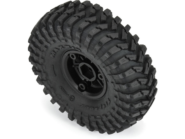 Pro-Line koleso s pneu 1:24 Maxxis Trepador 1.0", disk čierny Holocomb H7mm (4)