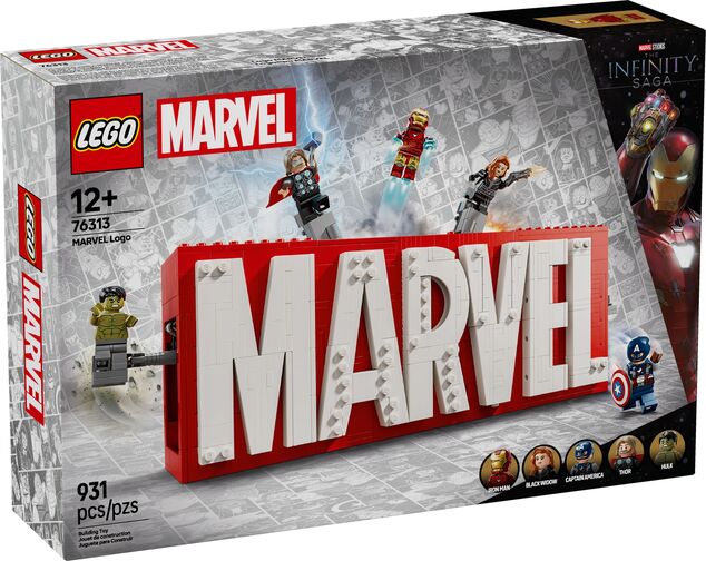 LEGO® Marvel 76313 Logo MARVEL a minifigúrky