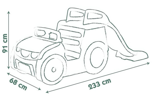 Smoby Auto pieskovisko so šmykľavkou Life 150 cm