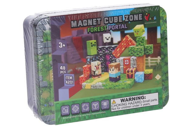 Stavebnice Magnet Cube Zone - Forest Portal 48 dielov