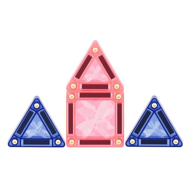 Cleverclixx Magnetická stavebnice Mini Tiles Pack Pastel – 28 ks