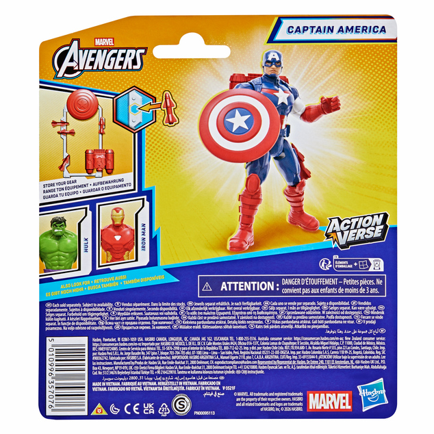 HASBRO - Avengers ActionVerse - Figura di Capitan America