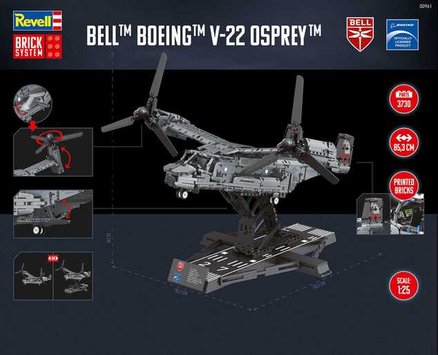 Brick System REVELL 00961 - Bell Boeing V-22 Osprey (1:25)