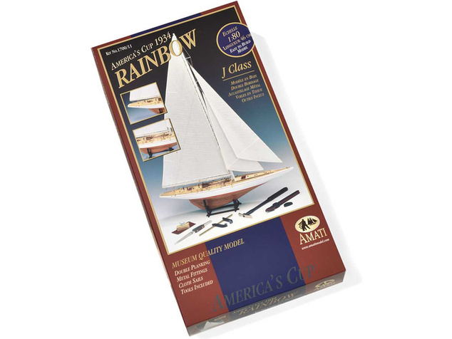 Komplet jadrnice AMATI Rainbow 1934 1:80 z dokončanim trupom