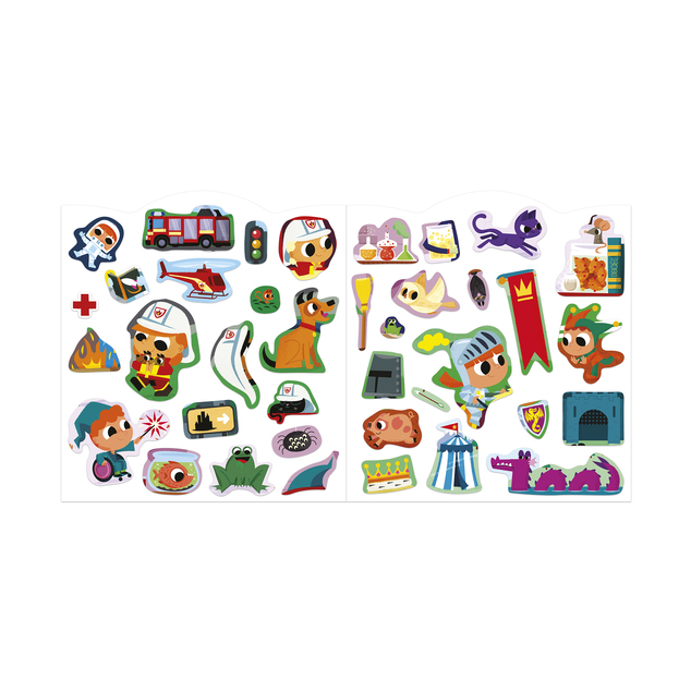 Janod Stickers Samolepky Dobrodružstvo 70 ks od 3 rokov