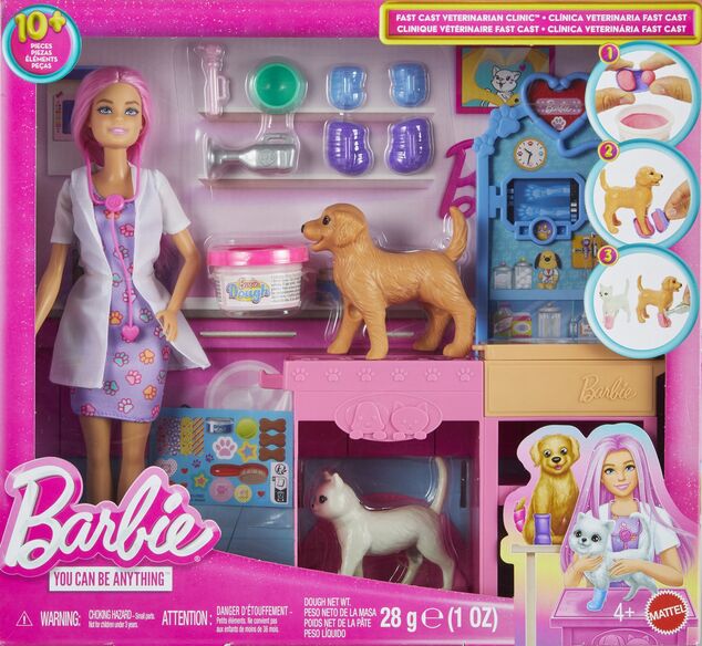 Mattel Barbie veterinaria e set di gioco, JFX93