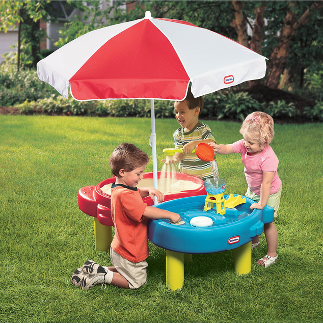 Little Tikes Detské pieskovisko Stolové so slnečníkom