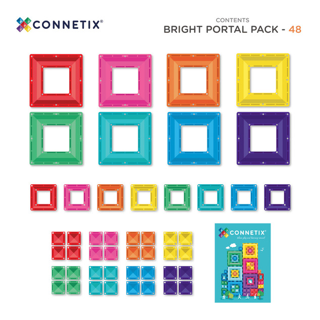 CONNETIX® Bright Portal Pack magnetická stavebnica 48 ks