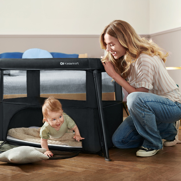 KINDERKRAFT Reisebett Cami Schwarz