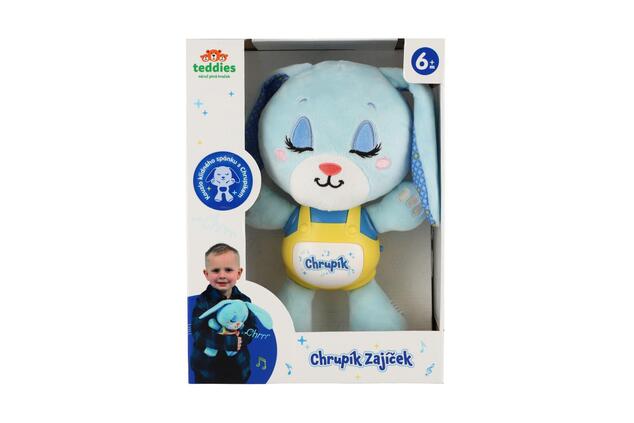 Zajačik Chrupík uspávačik plyš/plast na batérie so zvukom so svetlom