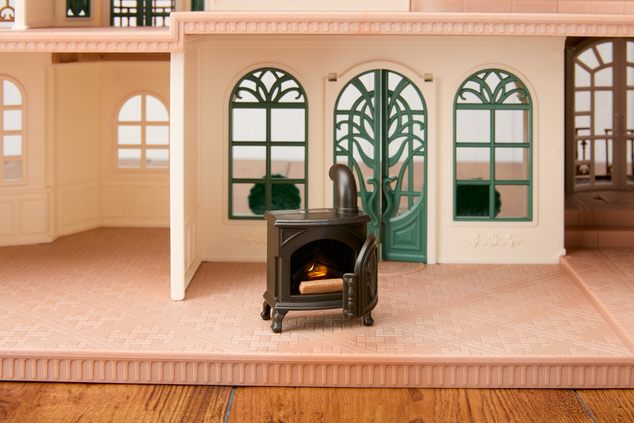 Sylvanian Families Möbel - elegantes Esszimmer mit Kamin
