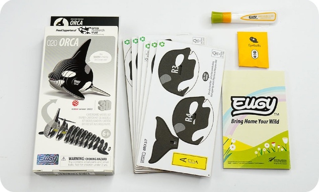 EUGY Orca 3D puzzle di cartone