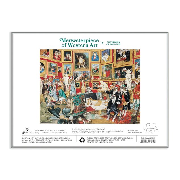 Galison Puzzle Tribuna Uffizi con gatos 1500 piezas