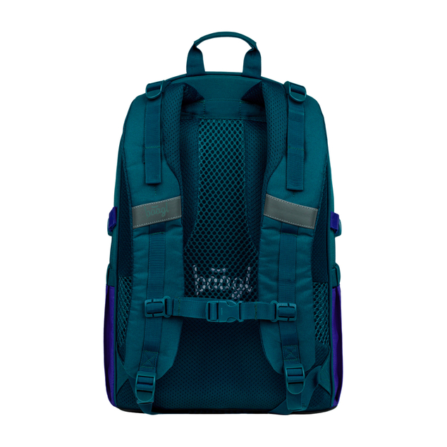 BAAGL SET 5 Core Logo blau: Rucksack, Federmäppchen, Beutel, Gürteltasche, Laptop-Hülle GRS