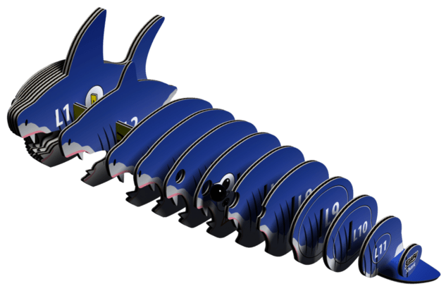 EUGY Žralok 3D kartonová skládačka