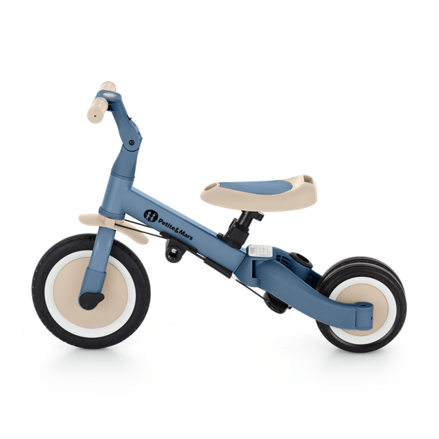 PETITE&amp;MARS Trojkolka multifunkčná 5v1 Turbo Ocean Blue