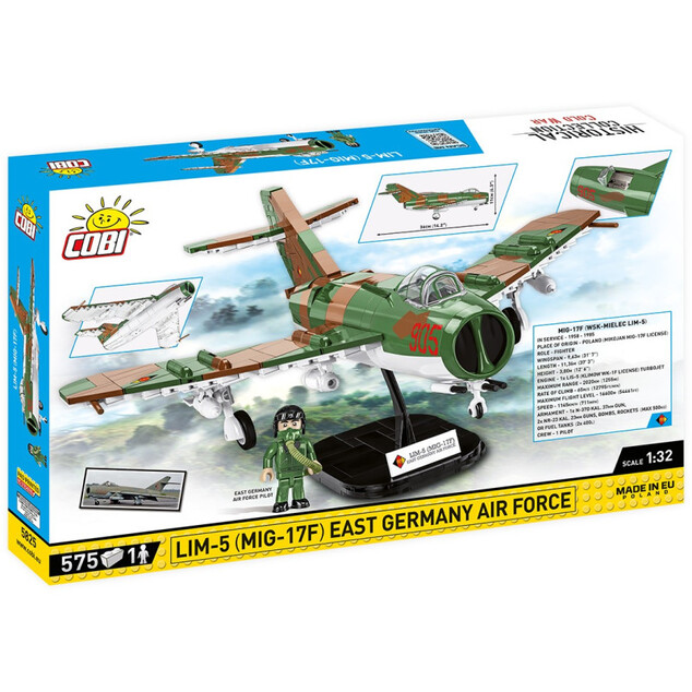 Cobi Cold War MIG-17F (LIM-5) East Germany Air Force, 1:32, 588 k, 1 f