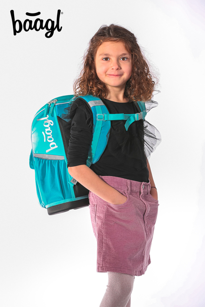 BAAGL SET 5 Zippy Delfin: ghiozdan, penar, sac, sort, portofel