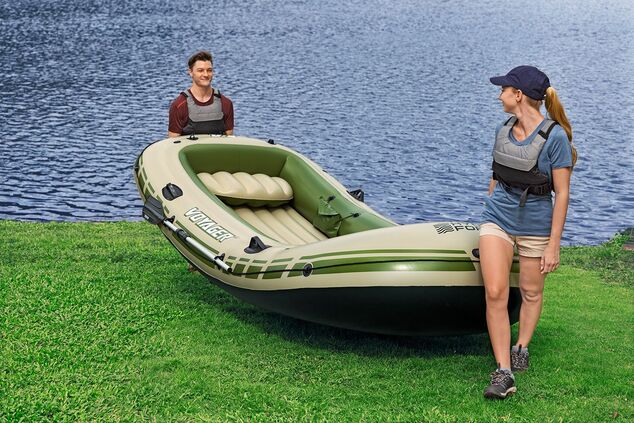 Bestway 65156 Balsa inflable Voyager X4, 350 x 145 x 49cm