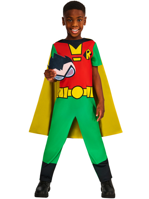 TEEN TITANS GO ROBIN detský kostým veľkosť S(122-128cm)